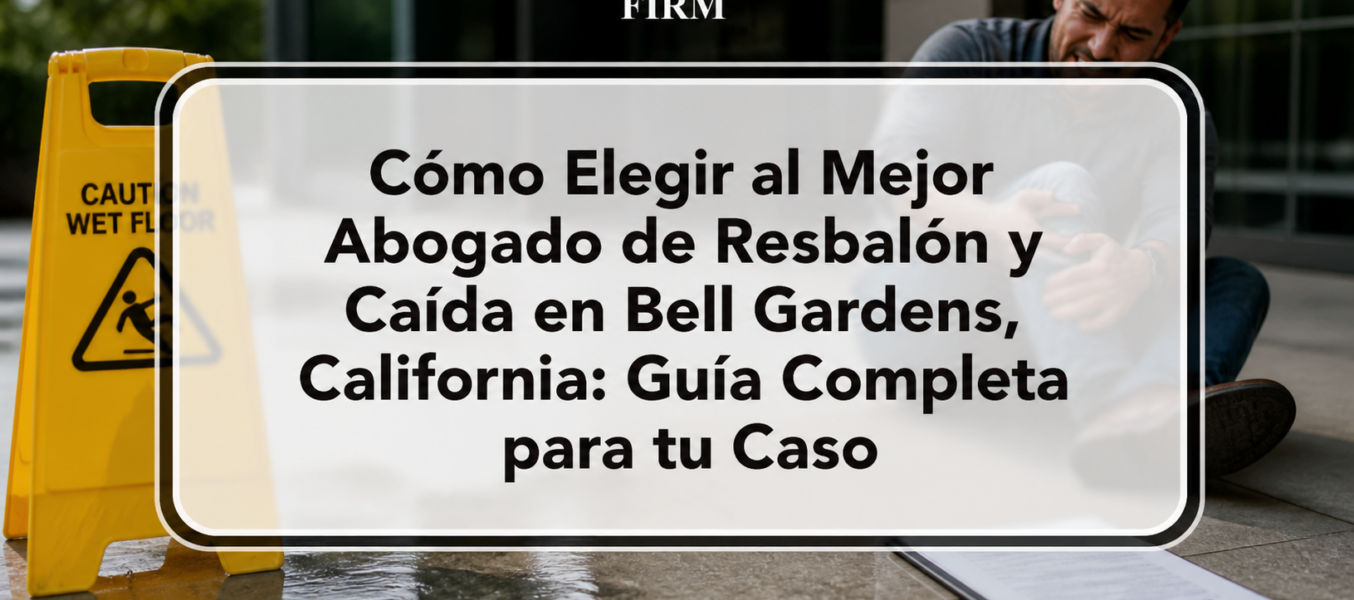 Cómo Elegir al Mejor Abogado de Resbalón y Caída en Bell Gardens, California: Guía Completa para tu Caso