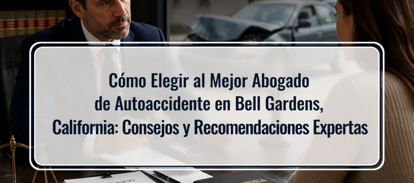 Cómo Elegir al Mejor Abogado de Autoaccidente en Bell Gardens, California: Consejos y Recomendaciones Expertas