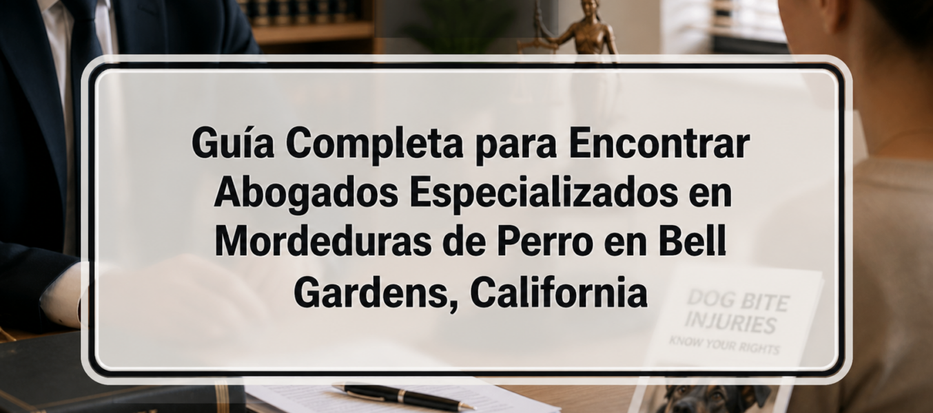 Guía Completa para Encontrar Abogados Especializados en Mordeduras de Perro en Bell Gardens, California