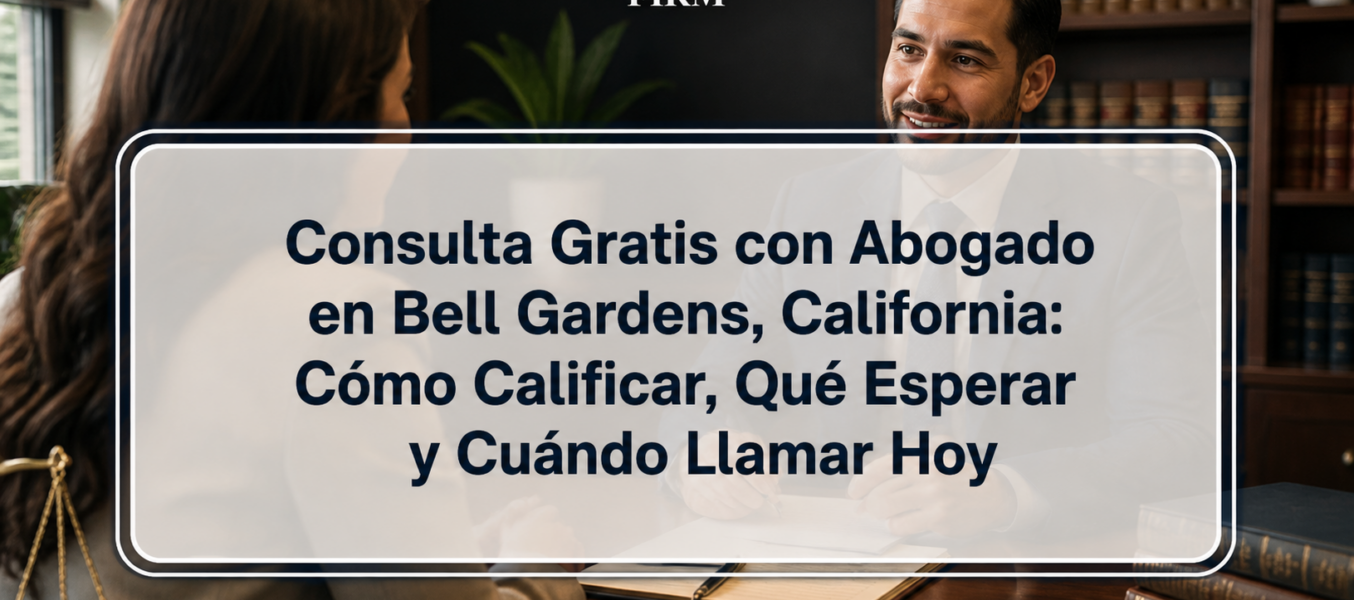 Consulta Gratis con Abogado en Bell Gardens, California: Cómo Calificar, Qué Esperar y Cuándo Llamar Hoy